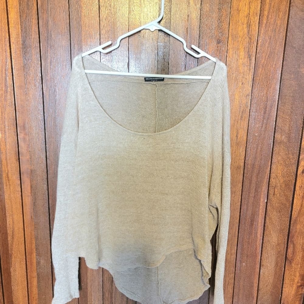 Womens thin sweater,brandy melville,one size,beige